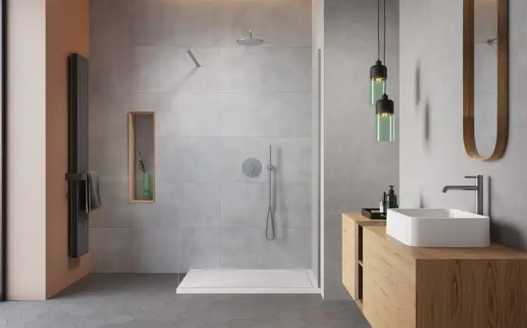 Radaway MODO NEW II walk-in nikiel szczotkowany