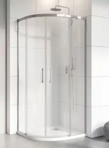 RADAWAY Idea PDD kabina półokrągła chrom