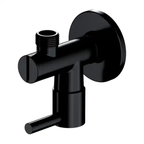 Omnires ZAWÓR KĄTOWY 1/2 x 3/8 czarny półmat 8857BL