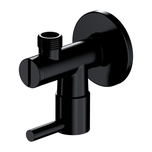 Omnires ZAWÓR KĄTOWY 1/2 x 3/8 czarny półmat 8857BL
