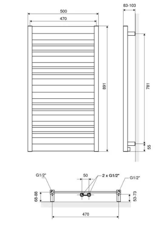 Excellent CONTI 89x50 grzejnik