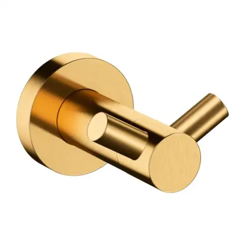 Omnires MODERN PROJECT haczyk podwójny złoty szczotkowany MP60120GLB