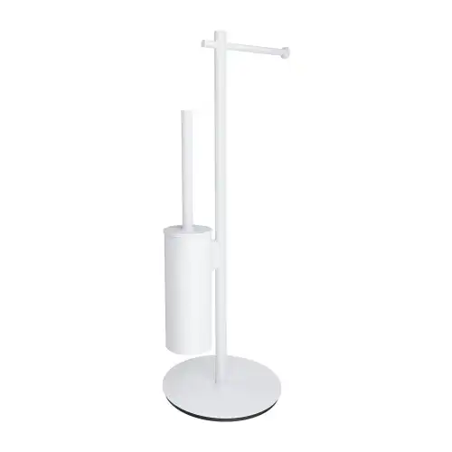 Omnires MODERN PROJECT stojak na papier i szczotkę biały mat MP60810WM