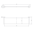 Omnires MODERN PROJECT półka szklana czarny mat MP60930BL