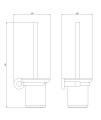Omnires MODERN PROJECT szczotka toaletowa nikiel MP60620NI