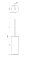 Omnires MODERN PROJECT szczotka toaletowa stojąca czarny mat MP60622BL