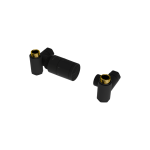 Excellent CALDO zestaw trójosiowy z głowicą termostatyczną z opcją montażu grzałki, lewy, czarny mat   GREX.CA10.L.TTG.BL