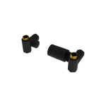 Excellent CALDO zestaw trójosiowy z głowicą termostatyczną z opcją montażu grzałki, prawy, czarny mat  GREX.CA10.P.TTG.BL