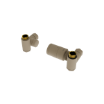 Excellent CALDO zestaw trójosiowy z głowicą termostatyczną z opcją montażu grzałki, prawy, cappuccino  GREX.CA10.P.TTG.CA