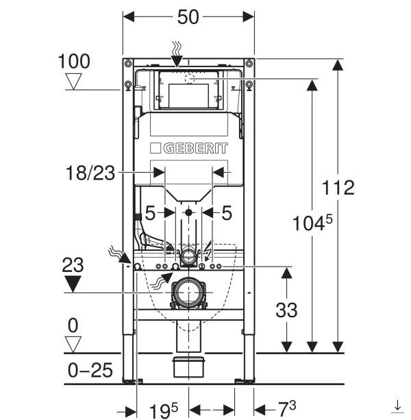 Geberit Duofix Sigma 12cm H112 stelaż WC 111.320.00.6