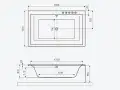 Excellent CROWN LUX wanna akrylowa 190x12 biały połysk WAEX.CRO19WH