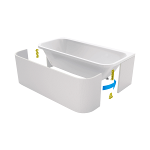 Excellent FLEX  system obudowa wanny ARANA płytkami  OBEX.ARA.18WH