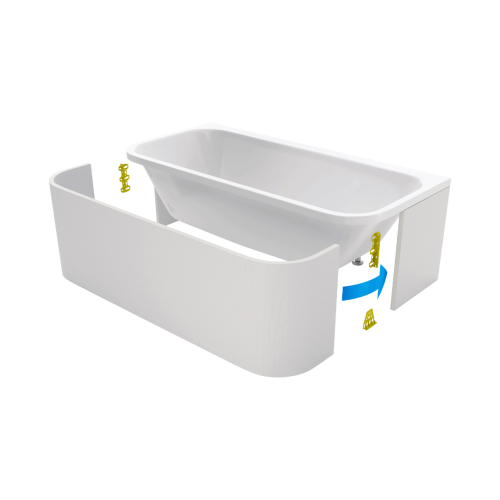 Excellent FLEX system obudowa wanny ARANA płytkami OBEX.ARA.18WH