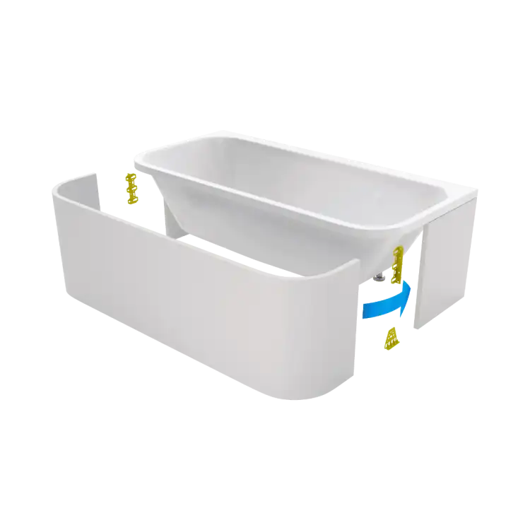 Excellent FLEX system obudowa wanny ARANA płytkami OBEX.ARA.18WH