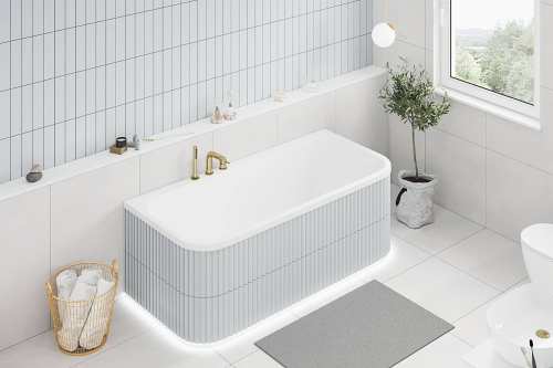 Excellent FLEX system obudowa wanny ARANA płytkami OBEX.ARA.18WH