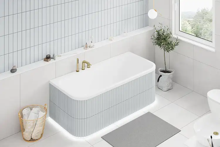 Excellent FLEX system obudowa wanny ARANA płytkami OBEX.ARA.18WH