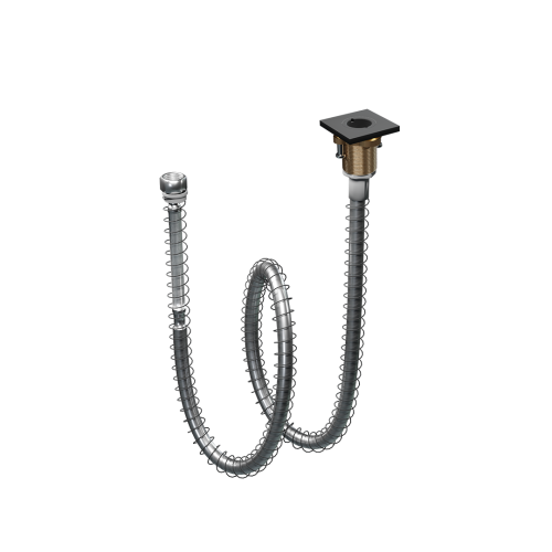 Excellent DRY-BOX uchwyt na słuchawkę z wężem nawannowy kwadratowy czarny mat AREX.SET.060BL