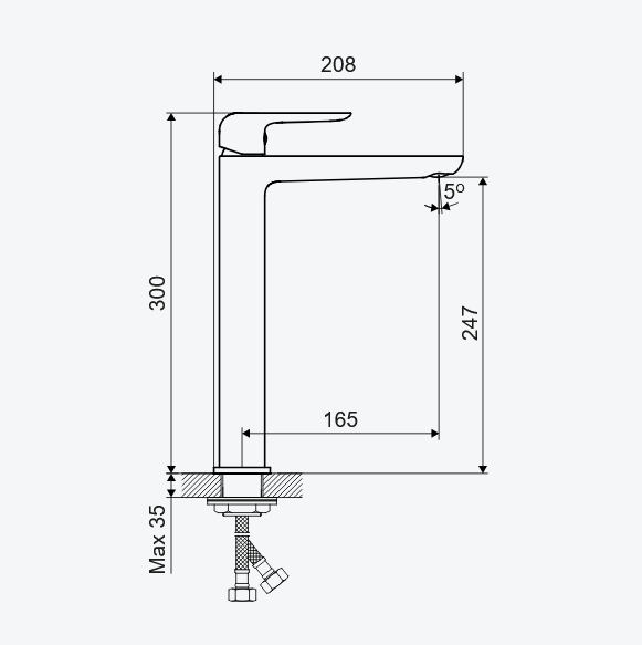 Excellent CLEVER 2.0 bateria umywalkowa wysoka