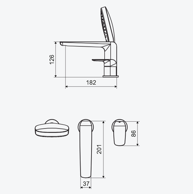 Excellen CLEVER 2.0 bateria wannowa 3-otw