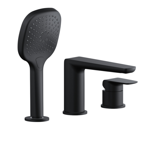 Excellen CLEVER 2.0 bateria wannowa 3-otw czarny mat