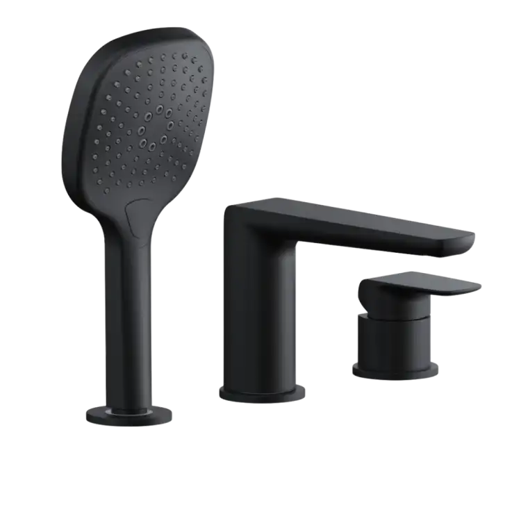 Excellen CLEVER 2.0 bateria wannowa 3-otw czarny mat