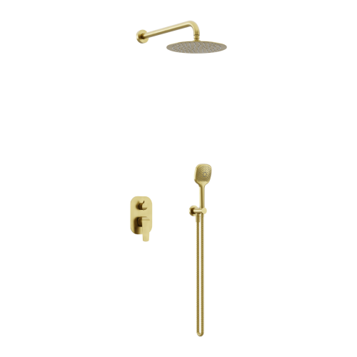 Excellent CLEVER 2.0 zestaw prysznicowy podtynkowy 2- funkcje złoty