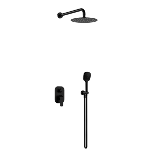 Excellent CLEVER 2.0 zestaw prysznicowy podtynkowy 2- funkcje czarny soft   AREX.SET.4145BS