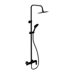 Excellent CLEVER 2.0 system prysznicowy z mieszaczem natynkowy czarny soft  AREX.4181BS