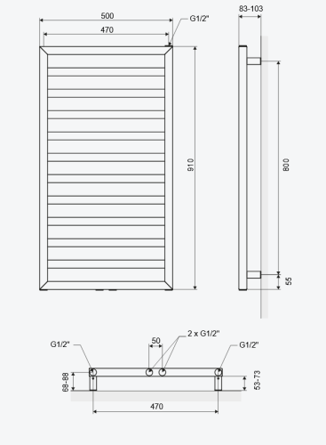 Excellent BREGO 91x50 grzejnik