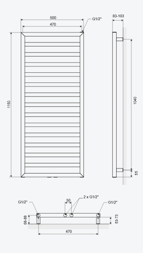 Excellent BREGO 115x50 grzejnik