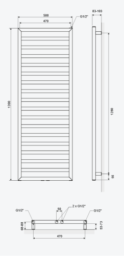 Excellent BREGO 139x50 grzejnik