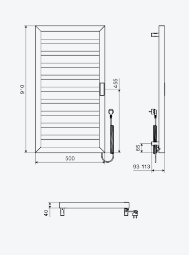 Excellent BREGO 91x50 grzejnik elektryczny