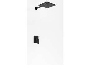 Kohlman EXPERIENCE zestaw prysznicowy z deszczownicą 25/25 cm CZARNY MAT