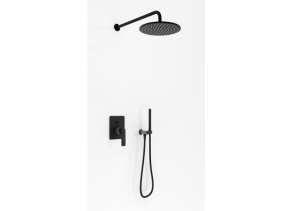 Kohlman EXPERIENCE zestaw prysznicowy podt.R30 cm CZARNY MAT 