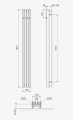 Excellent VERDI grzejnik pionowy 180 x 18 z haczykami