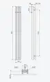 Excellent VERDI grzejnik pionowy 180 x 18 z haczykami