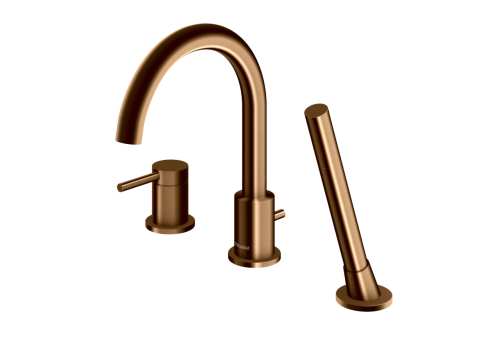 Kohlman AXEL bateria wannowa 3- otworowa miedź szczotkowana QB241ABC