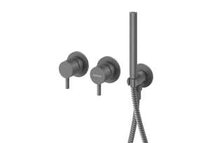 Kohlman AXEL bateria wannowo-natryskowa 2-otworowa podtynkowa grafit szczotkowany  QW260AG