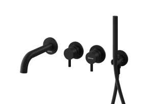 Kohlman AXEL bateria wannowa 4-otworowa podtynkowa czarny mat QW260AB230