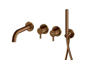 Kohlman AXEL bateria wannowa 4-otworowa podtynkowa miedź szczotkowana QW260ABC230