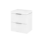 Excellent BLANKO szafka 49 cm z umywalką 2 szuflady uchwyt chrom   MLEX.6317.K.490.WHCR