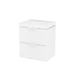 Excellent BLANKO szafka 49 cm z umywalką 2 szuflady uchwyt biały połysk   MLEX.6317.K.490.WHWH