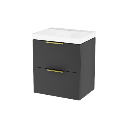 Excellent BLANCO szafka czarny soft 49 cm z umywalką 2 szuflady uchwy