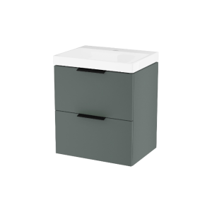 Excellent BLANKO szafka szałwiowy mat soft 49 cm z umywalką 2 szuflady uchwyt czarny  MLEX.6317.K.490.GNBL