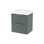 Excellent BLANKO szafka szałwiowy mat soft 49 cm z umywalką 2 szuflady uchwyt chrom   MLEX.6317.K.490.GNCR