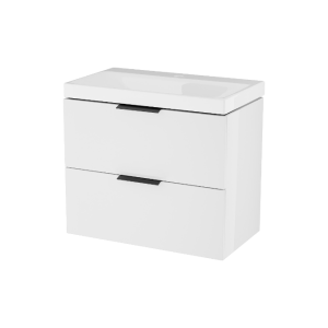 Excellent BLANKO szafka 64 cm z umywalką 2 szuflady uchwyt czarny   MLEX.6317.K.640.WHBL