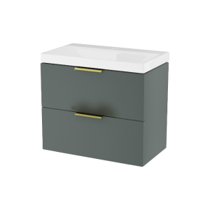 Excellent BLANKO szafka szałwiowy mat 64 cm z umywalką 2 szuflady  uchwyt złoty  połysk  MLEX.6317.K.640.GNGL