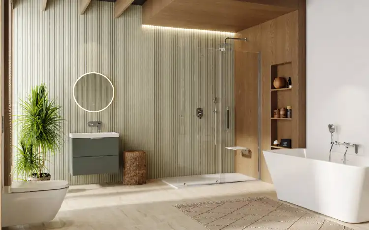 Excellent Ortigo walk-in drzwi przesuwne 120 chrom