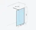 Excellent VIDOQ walk-in ścianka prysznicowa prosta 100x200 cm