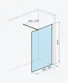 Excellent VIDOQ walk-in ścianka prysznicowa prosta 90x200 cm